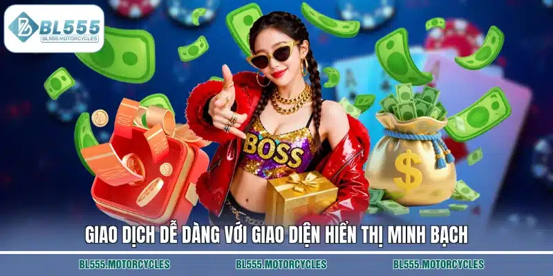 Giao dịch dễ dàng với giao diện hiển thị minh bạch
