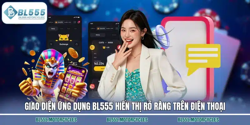 Giao diện ứng dụng BL555 hiển thị rõ ràng trên điện thoại